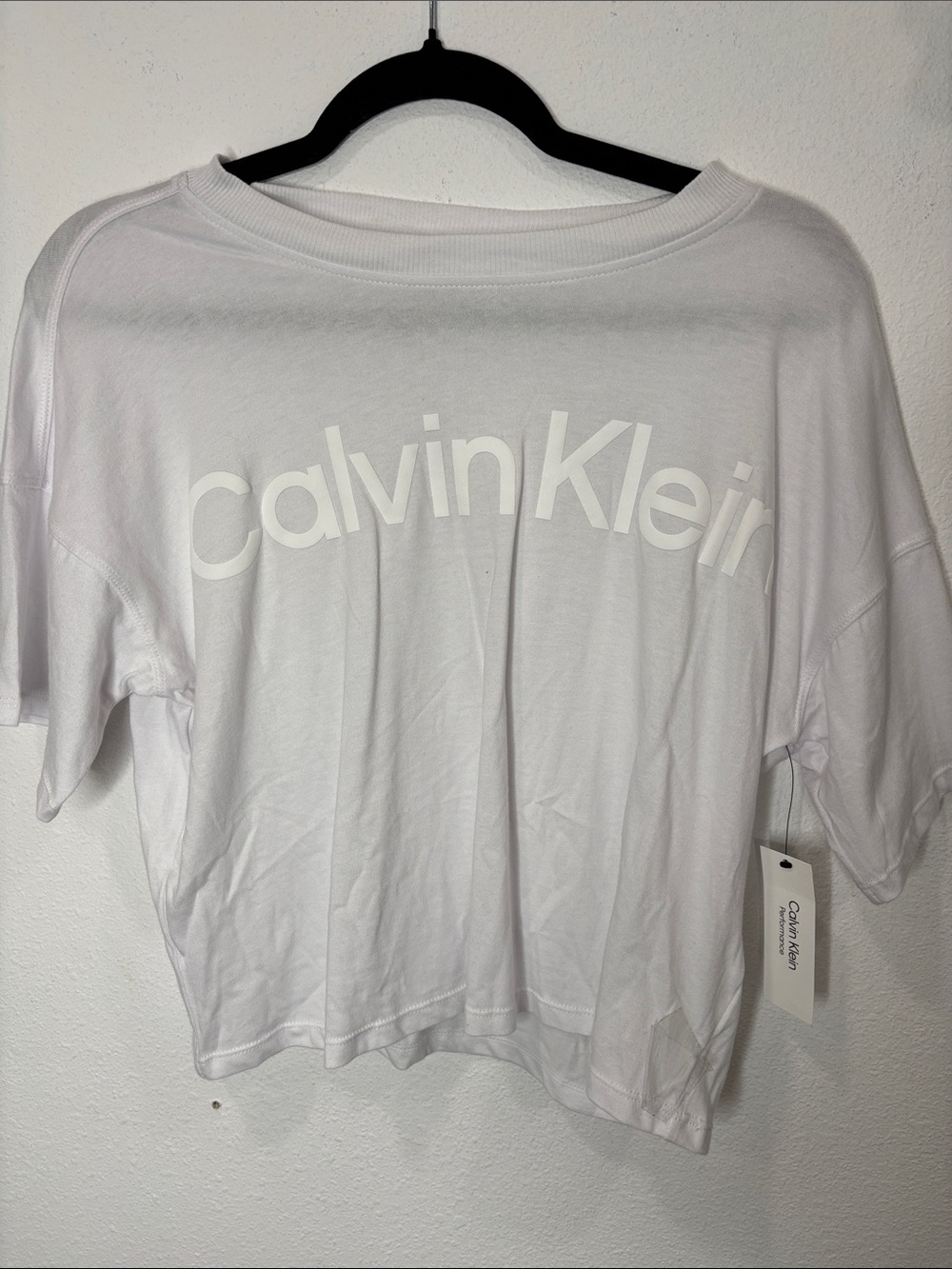 Calvin Klein White Short-Sleeve Logo Tee